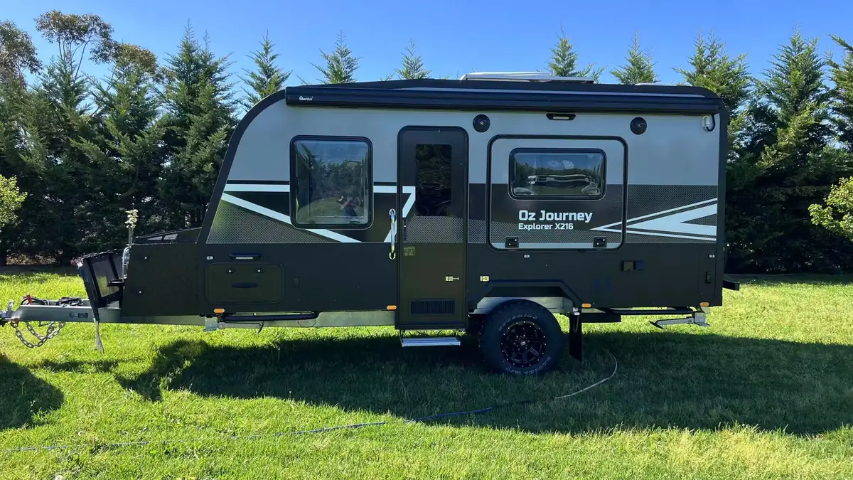 Oz Journey Explorer X216 16 ft off-road caravan, side view